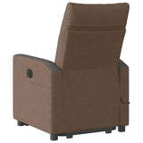 Fauteuil de massage inclinable Marron Tissu