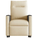 Fauteuil inclinable de massage Crème Tissu