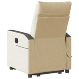 Fauteuil inclinable de massage Crème Tissu