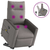 Fauteuil inclinable de massage Taupe Tissu