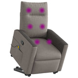Fauteuil inclinable de massage Taupe Tissu