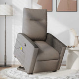 Fauteuil inclinable de massage Taupe Tissu