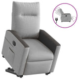 Fauteuil inclinable électrique gris nuage tissu