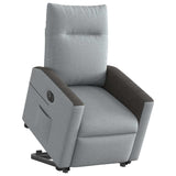 Fauteuil inclinable électrique gris clair tissu