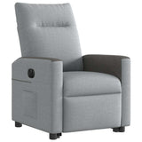 Fauteuil inclinable électrique gris clair tissu