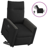 Fauteuil inclinable électrique noir tissu