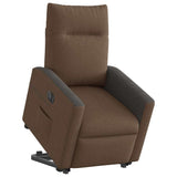 Fauteuil inclinable électrique marron tissu