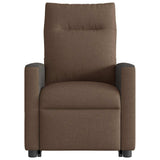 Fauteuil inclinable électrique marron tissu