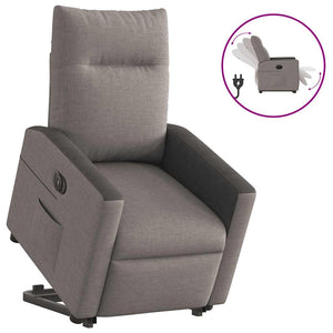 Fauteuil inclinable électrique taupe tissu