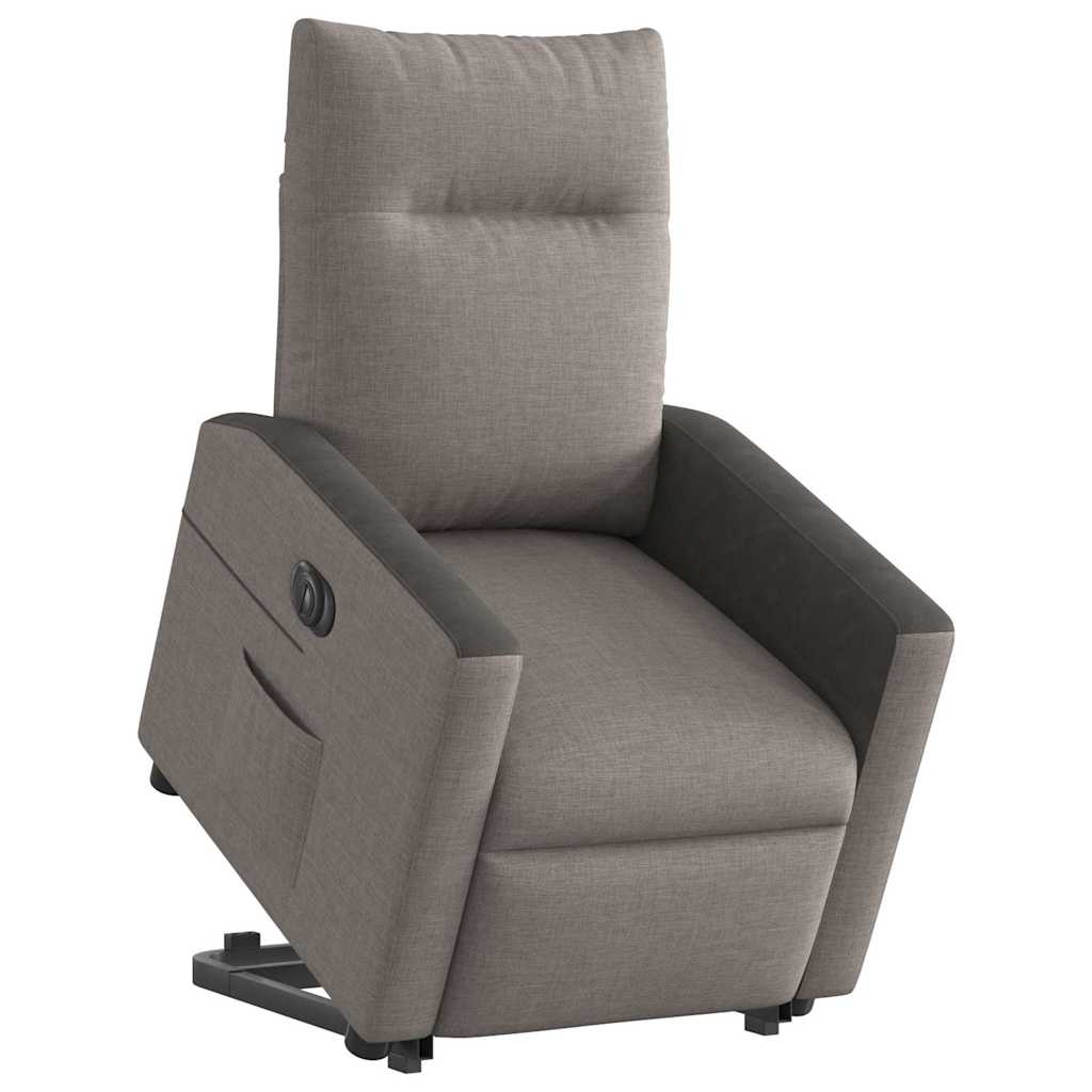 Fauteuil inclinable électrique taupe tissu