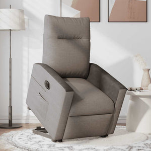 Fauteuil inclinable électrique taupe tissu