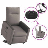 Fauteuil inclinable électrique taupe tissu