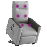 Fauteuil inclinable de massage électrique gris nuage tissu