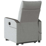 Fauteuil inclinable de massage électrique gris nuage tissu