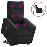 Fauteuil inclinable de massage électrique Noir Tissu