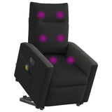 Fauteuil inclinable de massage électrique Noir Tissu