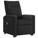 Fauteuil inclinable de massage électrique Noir Tissu