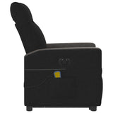 Fauteuil inclinable de massage électrique Noir Tissu