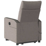 Fauteuil inclinable de massage électrique Taupe Tissu