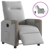 Fauteuil inclinable électrique gris nuage tissu