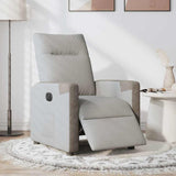 Fauteuil inclinable électrique gris nuage tissu