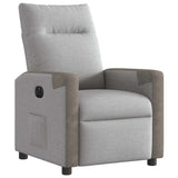Fauteuil inclinable électrique gris nuage tissu