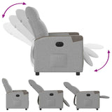 Fauteuil inclinable électrique gris nuage tissu