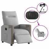 Fauteuil inclinable électrique gris nuage tissu