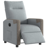 Fauteuil inclinable électrique Gris clair Tissu