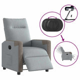 Fauteuil inclinable électrique Gris clair Tissu
