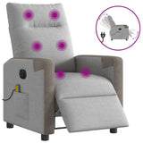 Fauteuil de massage inclinable électrique gris nuage tissu