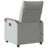 Fauteuil de massage inclinable électrique gris nuage tissu