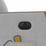 Fauteuil de massage inclinable électrique gris nuage tissu