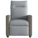 Fauteuil de massage inclinable électrique gris clair tissu