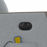 Fauteuil de massage inclinable électrique gris clair tissu