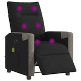 Fauteuil de massage inclinable électrique Noir Tissu