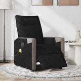 Fauteuil de massage inclinable électrique Noir Tissu