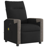 Fauteuil de massage inclinable électrique Noir Tissu