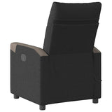 Fauteuil de massage inclinable électrique Noir Tissu