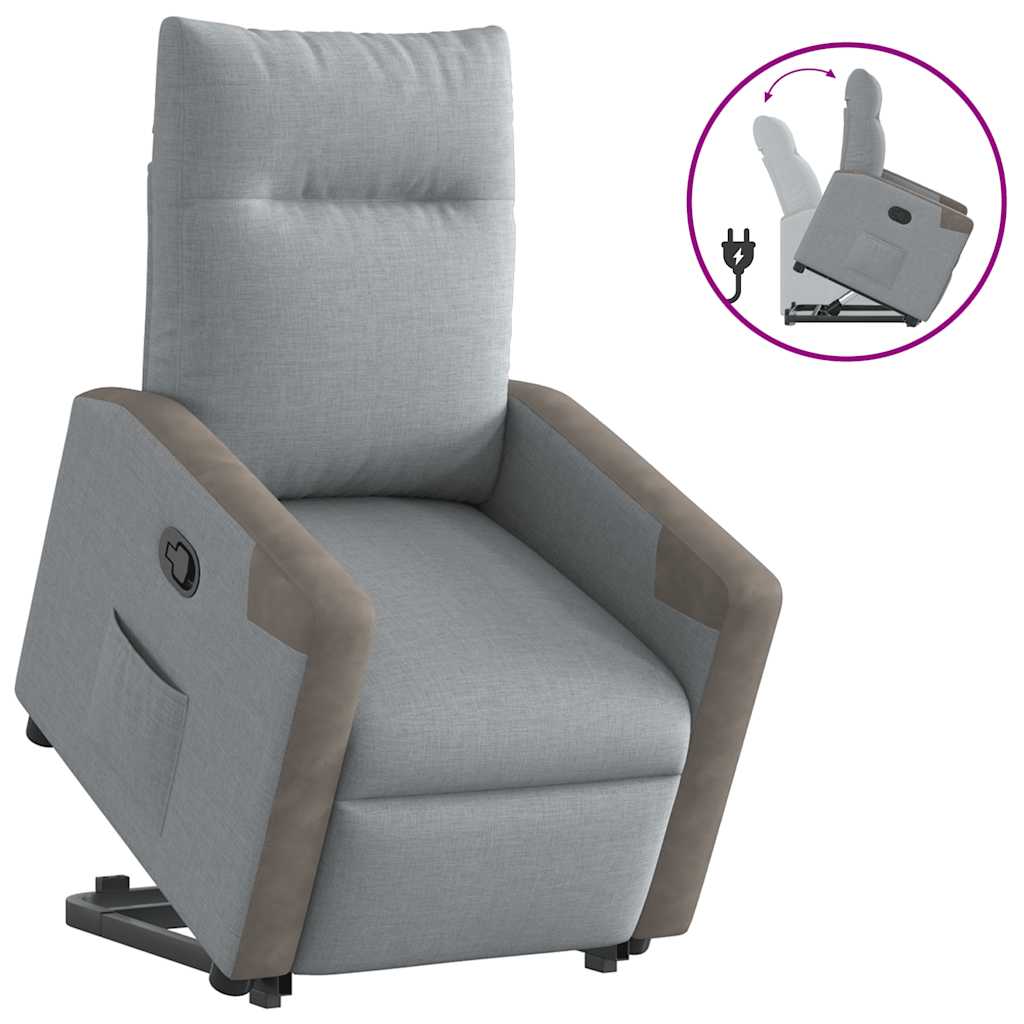 Fauteuil inclinable Gris clair Tissu