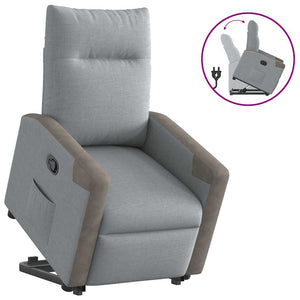 Fauteuil inclinable Gris clair Tissu