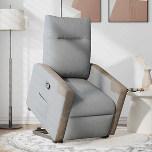 Fauteuil inclinable Gris clair Tissu