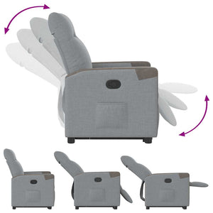 Fauteuil inclinable Gris clair Tissu