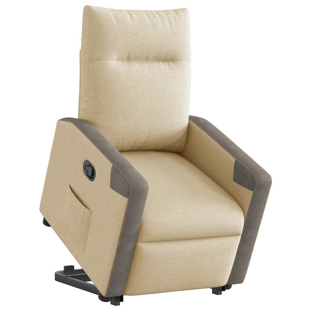 Fauteuil inclinable Crème Tissu