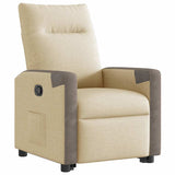 Fauteuil inclinable Crème Tissu