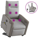Fauteuil de massage inclinable gris nuage tissu