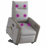 Fauteuil de massage inclinable gris nuage tissu