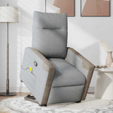 Fauteuil de massage inclinable Gris clair Tissu
