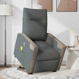 Fauteuil de massage inclinable Gris foncé Tissu