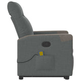 Fauteuil de massage inclinable Gris foncé Tissu